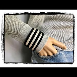 🇺🇸 BLACK & WHITE SERVICE STRIPES BRACELET 🇺🇸